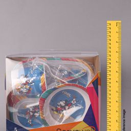 Servewell Mickey Theme 3 Section Plate with Fork & Spoon & Mug Bowl- Multicolor image 3