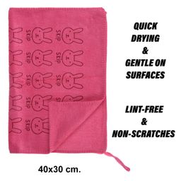 Kuber Industries Cleaning Towel | Reusable Cleaning Towel for Baby | Duster Towel for Home Cleaning | Skip Cleaning Cloth Towel with Hanging Loop | 30x40 | Pack of 4 | Multi image 3