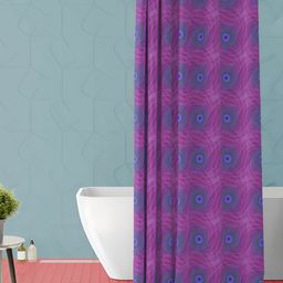 ArtzFolio Purple & Blue Printed Waterproof Shower Curtain-image-48