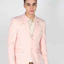 Men Checkered Single Breasted Casual Blazer-image-5