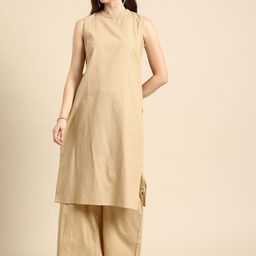 Anouk Women Regular Pure Cotton Kurta with Palazzos-picture-53