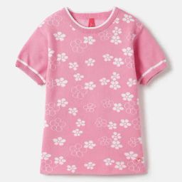 Blue Giraffe Girls Pink Printed Regular Fit T-Shirt-image-65