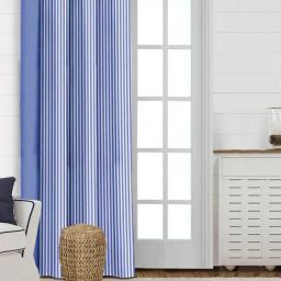 Saral Home Blue Cotton Stripe Curtain-44