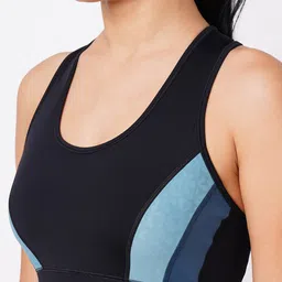 BODD ACTIVE Colourblocked Full Coverage Removable Padding Sports Bra With All Day Comfort image 3