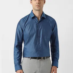 Van Heusen Slim Fit Spread Collar Pure Cotton Formal Shirt-picture-49
