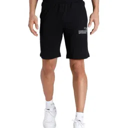 Puma Graphic Black Cotton Shorts-image-11