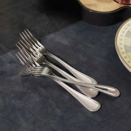 Pure Home and Living Silver Stainless Steel Dessert Forks - Set of 4-image-78