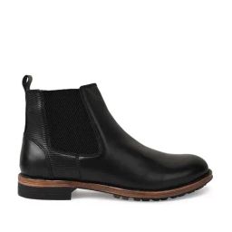 Teakwood Leathers Men's Ink Black Chelsea Boots-image-44