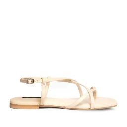 W Women's White Back Strap Sandals-image-45