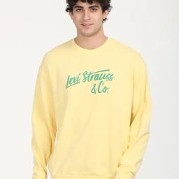 Levi's Yellow Cotton Regular Fit Logo Printed Sweatshirt-18