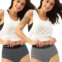 Freecultr Grey Hipster Panty - Pack of 2-image-96