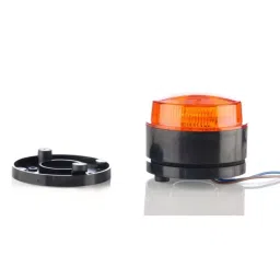 RS PRO Amber Flashing Beacon 115-230 V AC Stud Mount Surface Mount Xenon Bulb, 1879648-31