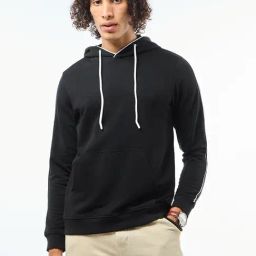 Bewakoof Black Regular Fit Graphic Hoodie-28