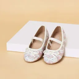 Pantaloons Junior White & Pink Mary Jane Shoes-picture-26