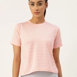 FEMEA Peach Striped T-Shirt-image-35