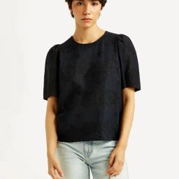 Levi's Women's Floral Black Round Neck Top-picture-13