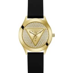 GUESS Glitz Plaque Women Gold Round Dial Analog Watch - GW0745L5-80