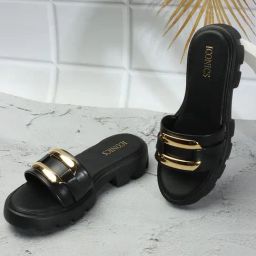 Iconics Women's Black Casual Sandals-image-84