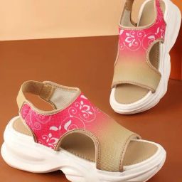 TRYME Women's Pink Sling Back Sandals-image-51