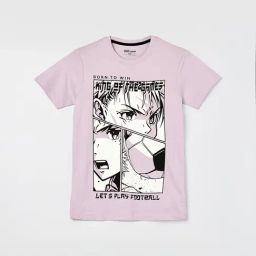 Fame Forever by Lifestyle Boys Lilac Cotton Graphic T-Shirt-picture-13