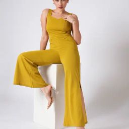 Globus Purple Solid Sleeveless Basic Jumpsuit-picture-33