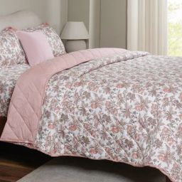 Maspar Pink Cotton Printed 200 TC King Flat Bedsheet Set-picture-45