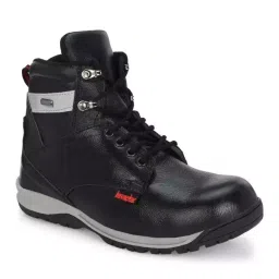 Kavacha Steel Toe Safety Shoes Leather High Ankle Rubber Sole Size UK 9 Black, Kv-S219-09-image-88