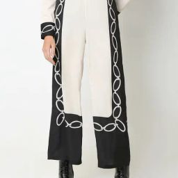 Vero Moda Beige & Black Printed Pants-image-83