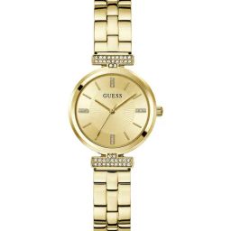 GUESS Array Women Gold Round Dial Analog Watch - GW0762L2-86