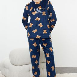 Trendyol Women Conversational Printed Night suit-image-42