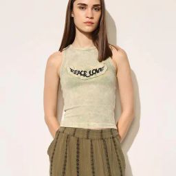 Only Loden Frost Cotton Slim Fit Printed Tank Top-image-29