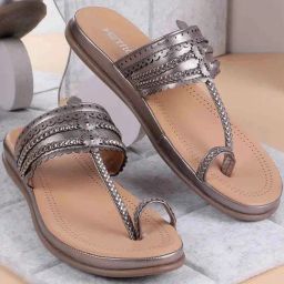 Metro Women's Grey Toe Ring Sandals-image-63