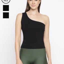 La Intimo Black Eased Elegance Camisole (Pack of 3)-image-22