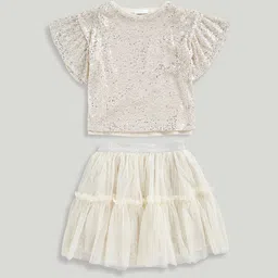 mothercare Girls Embellished Top with Skirt-image-38