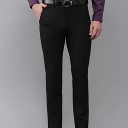 Van Heusen Men Solid Slim Fit Formal Trousers-image-35