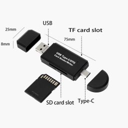 3-in-1 USB Type-C Card Reader Portable Type-C OTG Card Reader Micro SD Card Reader With SD and Micro SD Easily Connect to Your Smartphone and Tablet - RS65563-in-1 USB Type-C Card Reader Portable Type-C OTG Card Reader Micro SD Card Reader With SD and Micro SD Easily Connect to Your Smartphone and Tablet - RS6556 image 4
