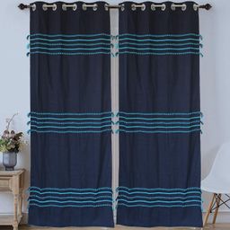 Dekor World Multicoloured Set of 2 Embellished Long Door Curtain-image-88