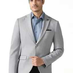 Blackberrys Notched Lapel Textured Long Sleeve Single Breasted Blazer-image-81