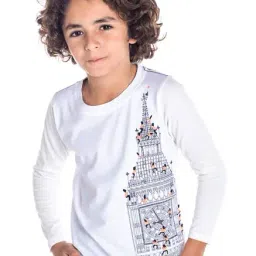 Cherry Crumble By Nitt Hyman Kids White Printed T-Shirt-image-86