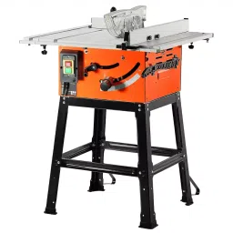 Voltz 1800 W Wood Table Saw Machine 4700 RPM Metal Stand & Sliding Miter Gauge Orange/Black,WTS-250B-image-3