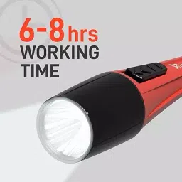 Syska T052AA Strong ABS Body LED Torch with Power Lumen Red image 3