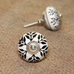 MODEFE6Pcs Black & White Textured Ceramic Knobs-17