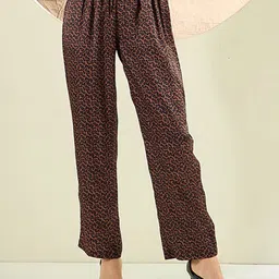 First Resort by Ramola Bachchan Women Animal Printed Regular Trouser-image-77