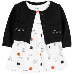 Carter's 2-Piece Cardigan & Onesie Dress - White-image-40