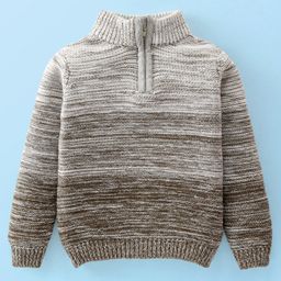 Babyhug Cotton Knitted Full Sleeves Solid Colour Sweater - Multicolour-image-90
