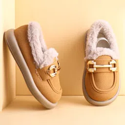 Babyoye Slip On Formal & Party Wear Shoes - Brown-picture-0