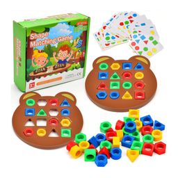 YAMAMA Geometric Shape And Color Matching Puzzle Board Game with Bell for Kids Fun and Learning Entertainment Kids Toys - Multicolor-11