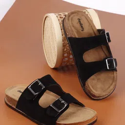 DressBerry Women Textured Open Toe Flats with Buckles-15