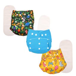 Deedry Cloth Diapers Reusable With Insert Pack of 3 - Multi Color image 2