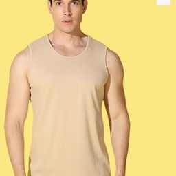 WOOSTRO Pack Of 2 Printed Combed Cotton Gym Vests VWS26(HARD WHITE)(PLAIN RUST)-image-75